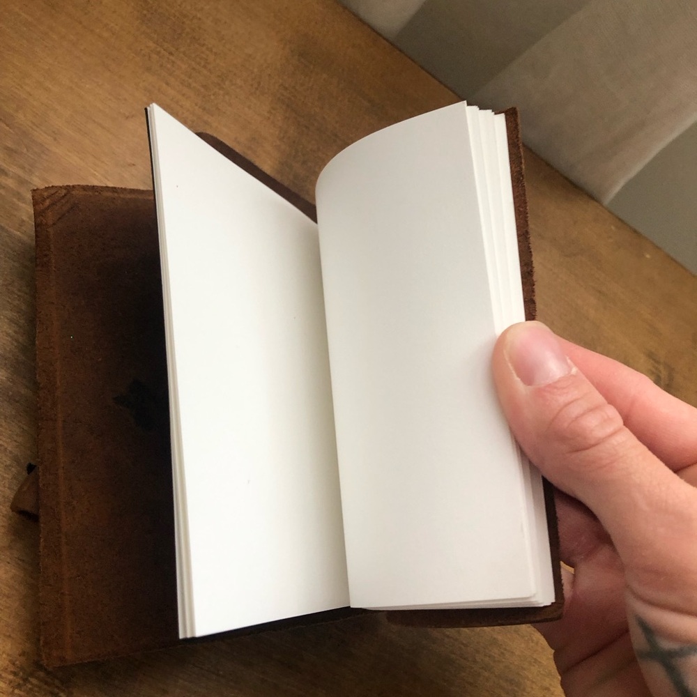Brown Leather Vows Notebook - Picture 3 of 3